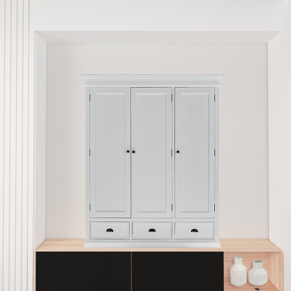 Off White Solid Wood Frame Standard Curio Cabinet With Six Shelves By Homeroots | Cabinets | Modishstore - 5