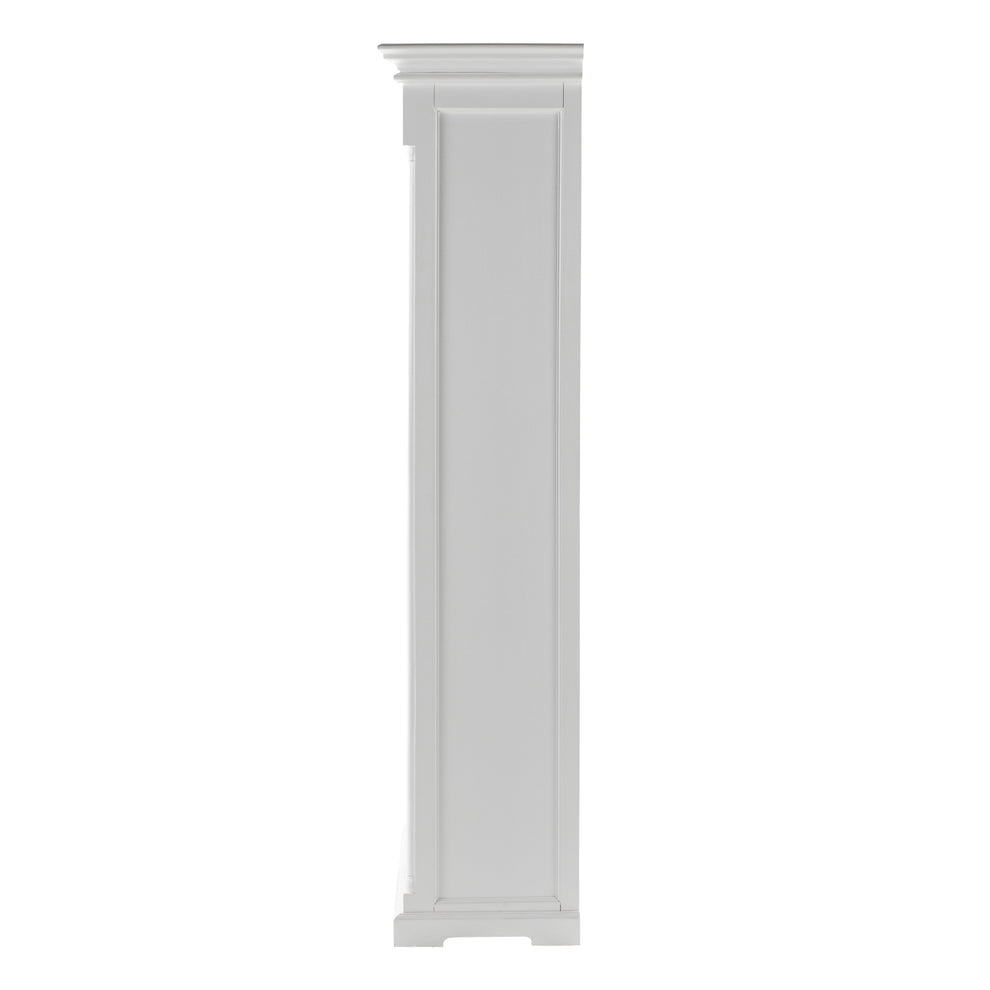 Off White Solid Wood Frame Curio Cabinet With Glass Doors By Homeroots | Cabinets | Modishstore - 5