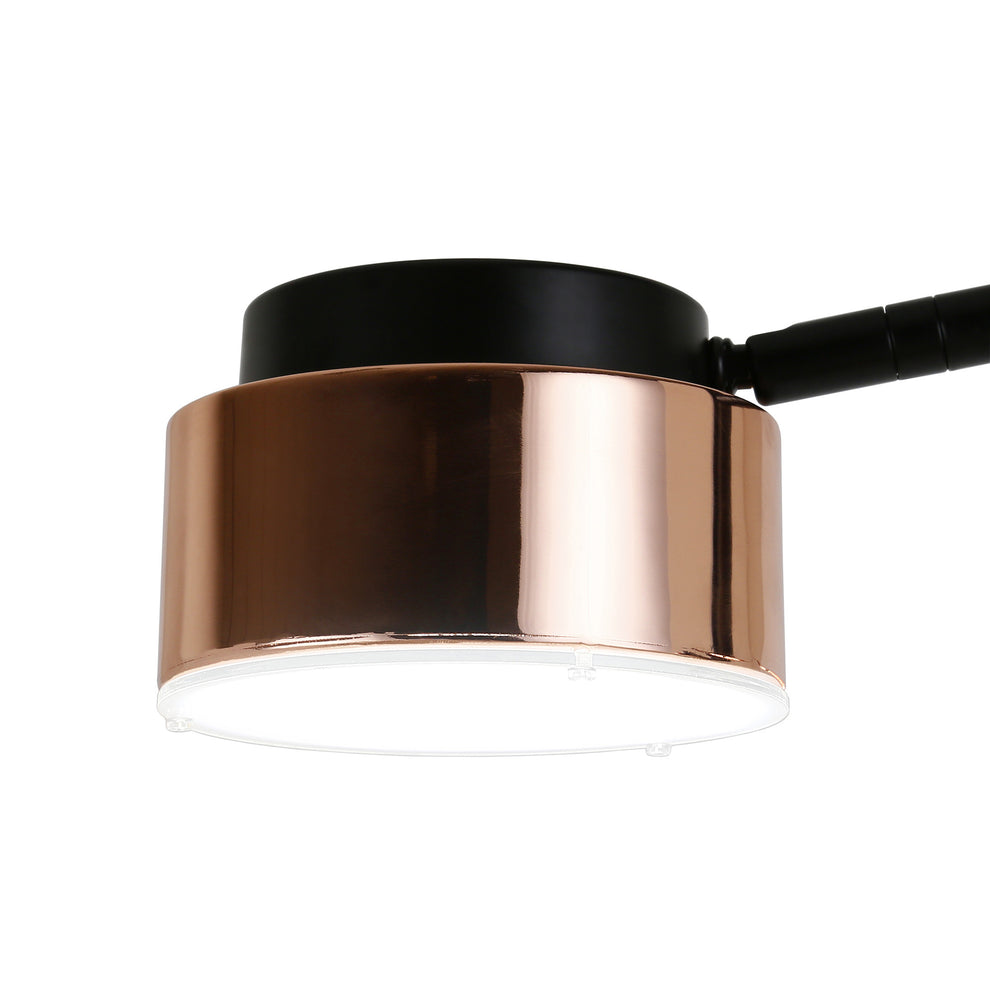 Black Two Light Tree Floor Lamp With Copper Bell Shade By Homeroots | Floor Lamps | Modishstore - 3