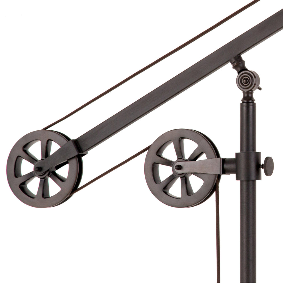 Black Reading Floor Lamp With Black Cone Shade By Homeroots | Floor Lamps | Modishstore - 5