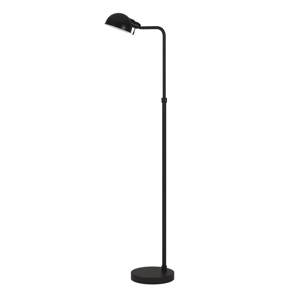 Black Reading Floor Lamp With Black Dome Shade By Homeroots | Floor Lamps | Modishstore - 8