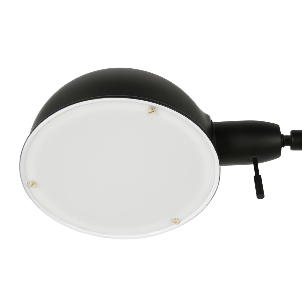 Black Reading Floor Lamp With Black Dome Shade By Homeroots | Floor Lamps | Modishstore - 2