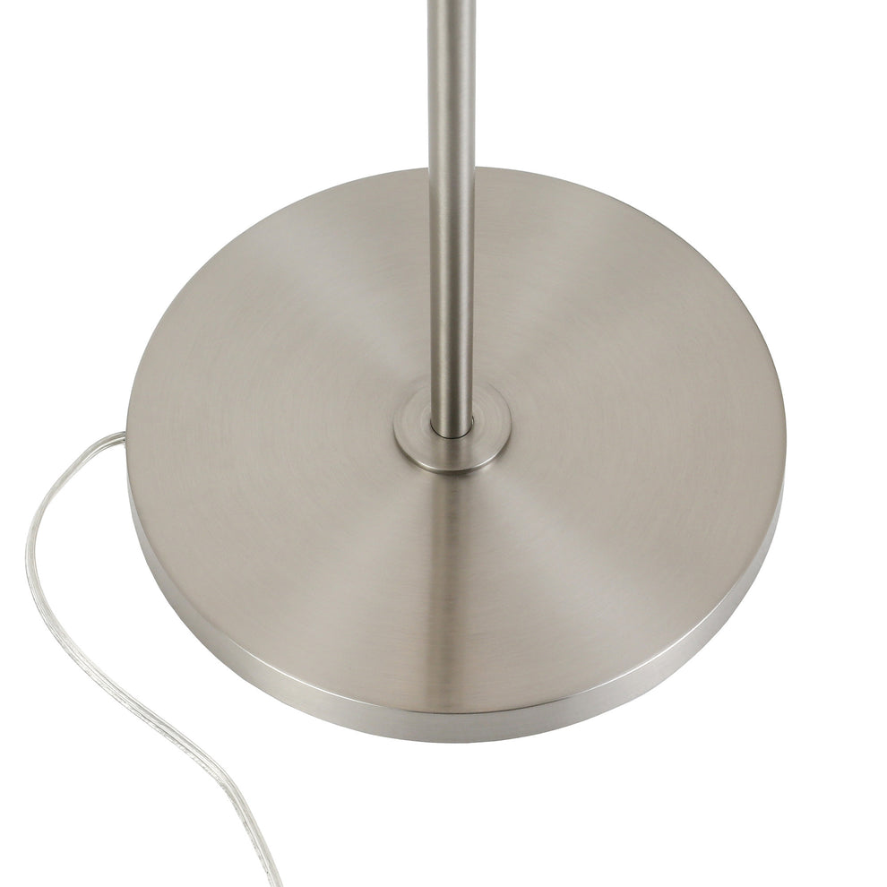 Silver Novelty Floor Lamp With White Plastic Globe Shade By Homeroots | Floor Lamps | Modishstore - 5