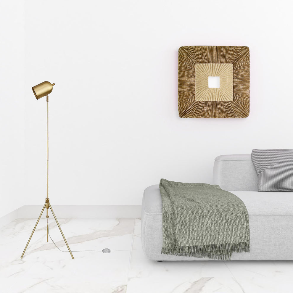 Brass Tripod Floor Lamp With Brass Dome Shade By Homeroots | Floor Lamps | Modishstore - 5