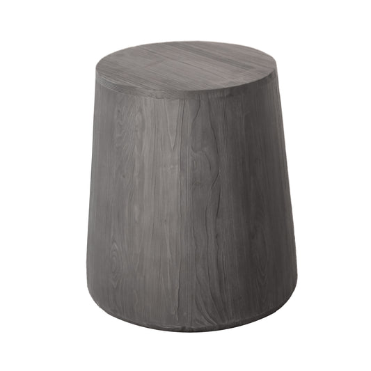 Ebony Solid Wood Round End Table By Homeroots | End Tables | Modishstore - 1