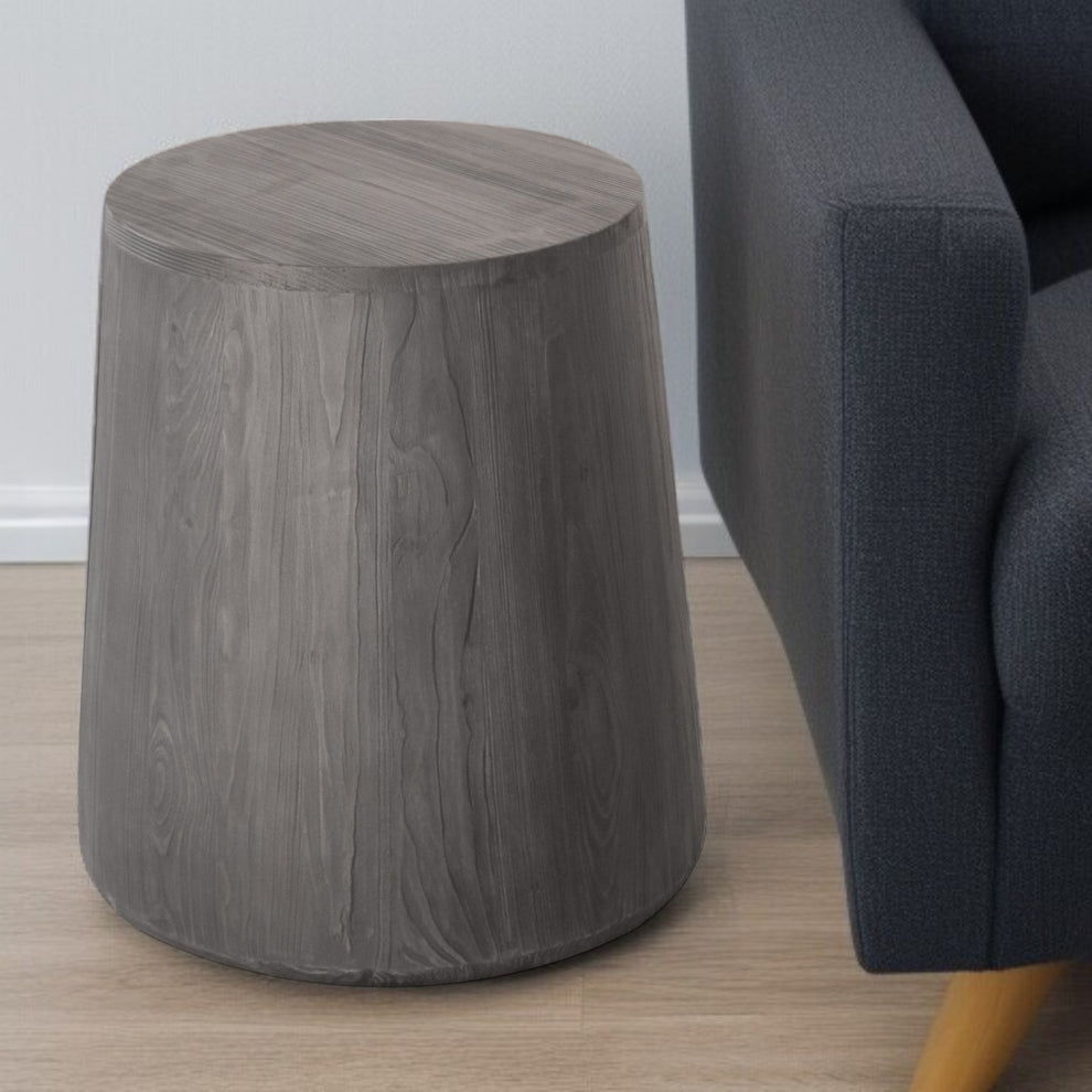 Ebony Solid Wood Round End Table By Homeroots | End Tables | Modishstore - 7