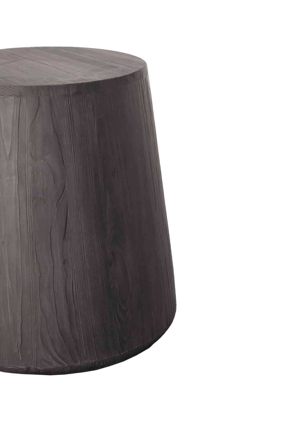 Ebony Solid Wood Round End Table By Homeroots | End Tables | Modishstore - 2