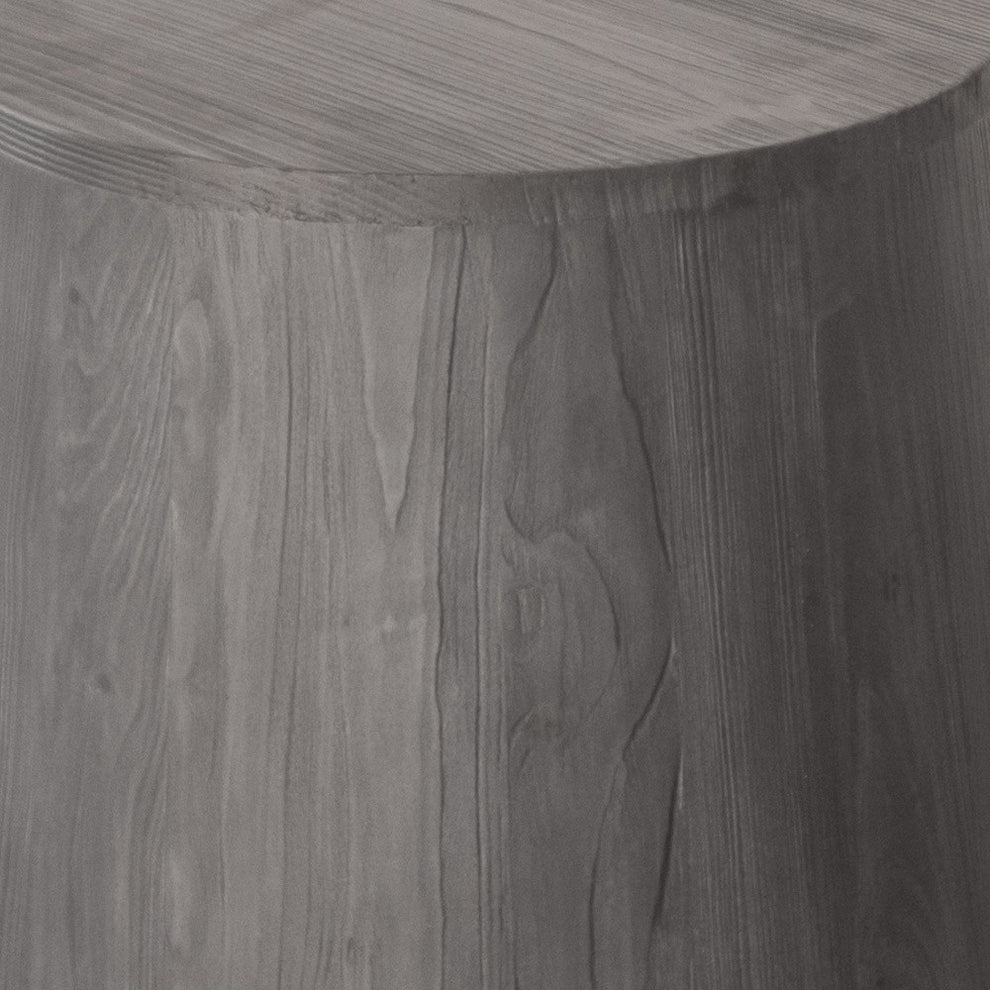 Ebony Solid Wood Round End Table By Homeroots | End Tables | Modishstore - 5