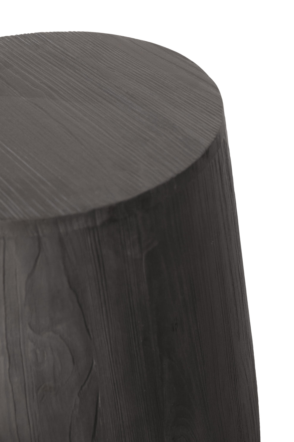 Ebony Solid Wood Round End Table By Homeroots | End Tables | Modishstore - 3