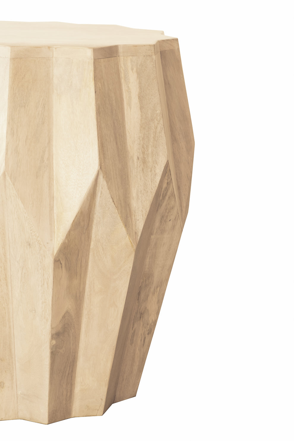 White Solid Wood Round End Table By Homeroots | End Tables | Modishstore - 3