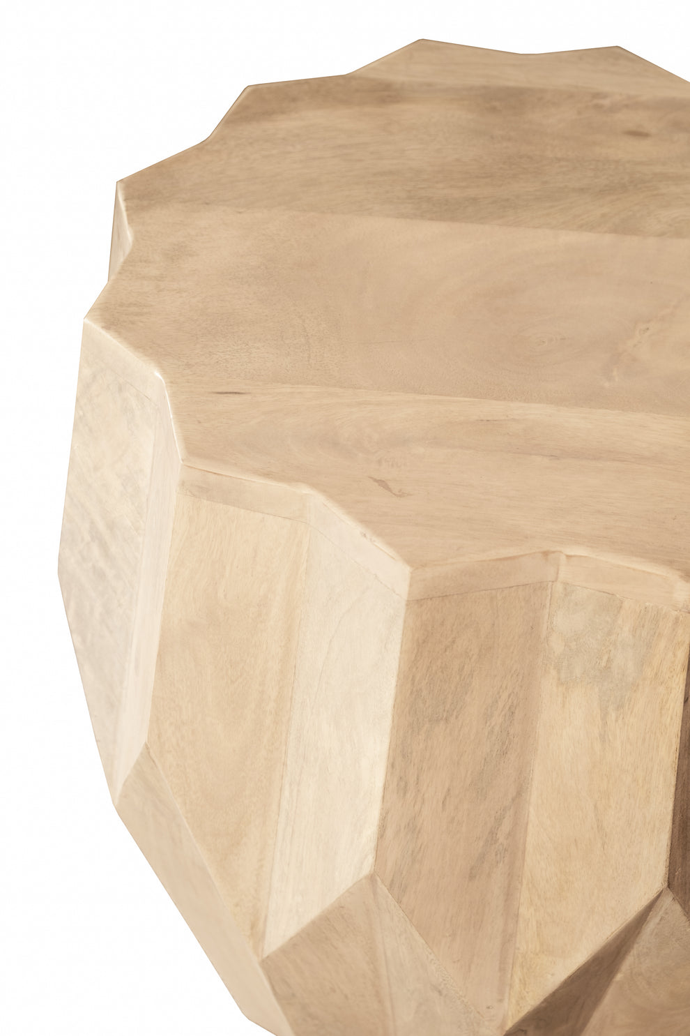 White Solid Wood Round End Table By Homeroots | End Tables | Modishstore - 4