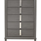 Gray Solid Wood Five Drawer Chest By Homeroots | Dressers | Modishstore - 1