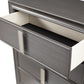 Gray Solid Wood Five Drawer Chest By Homeroots | Dressers | Modishstore - 3