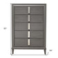 Gray Solid Wood Five Drawer Chest By Homeroots | Dressers | Modishstore - 4