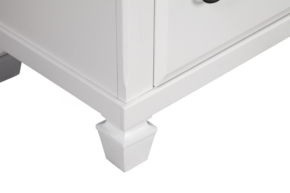 White Solid Wood Seven Drawer Double Dresser By Homeroots | Dressers | Modishstore - 6