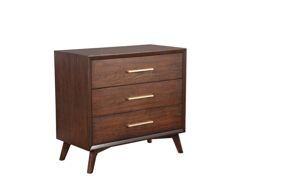 Brown Solid Wood Three Drawer Dresser By Homeroots | Dressers | Modishstore - 2