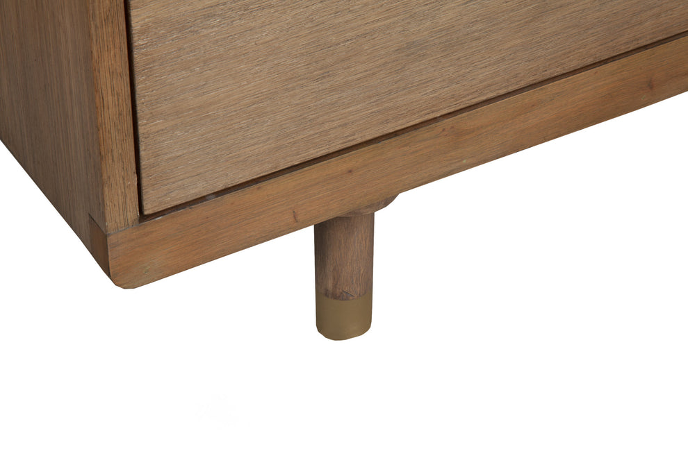 Sandy Brown Solid Wood Six Drawer Double Dresser By Homeroots | Dressers | Modishstore - 3