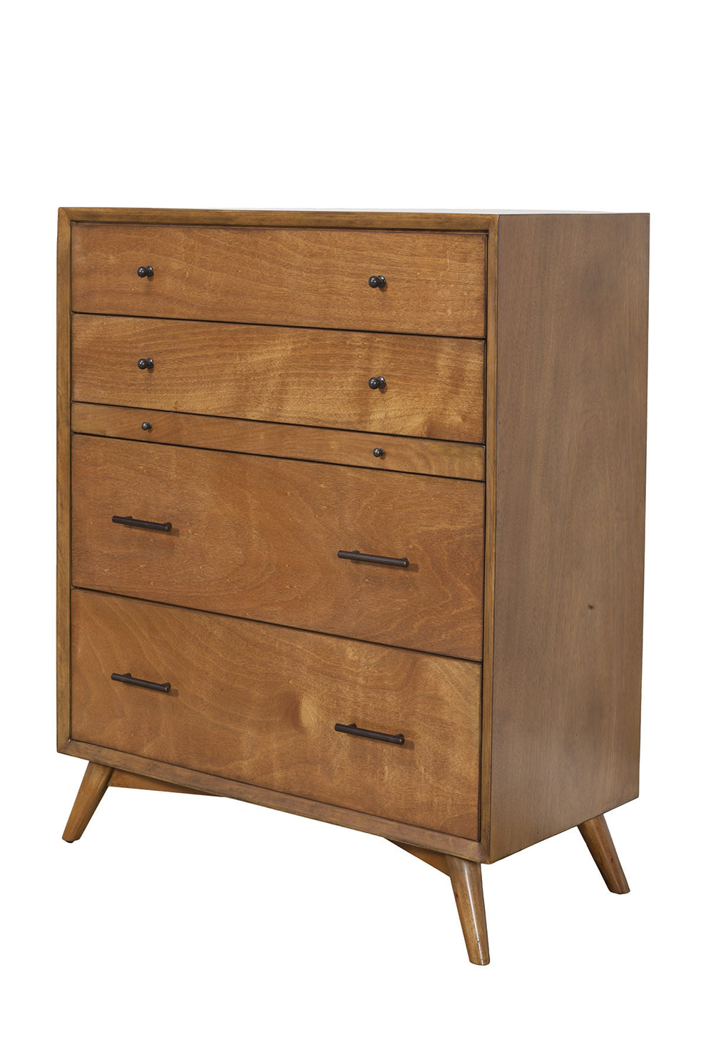 Brown Solid Wood Four Drawer Chest By Homeroots | Dressers | Modishstore - 2