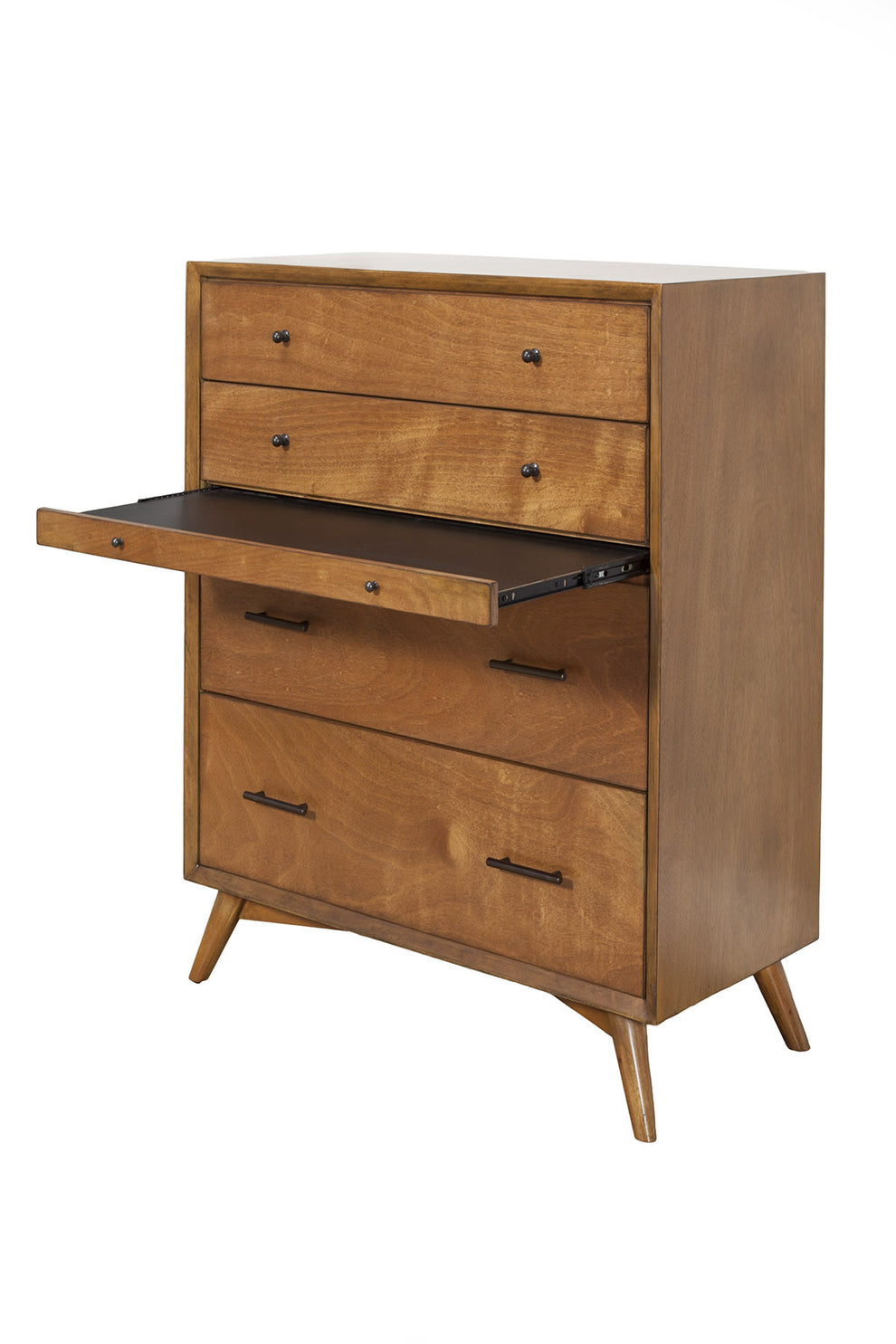 Brown Solid Wood Four Drawer Chest By Homeroots | Dressers | Modishstore - 3