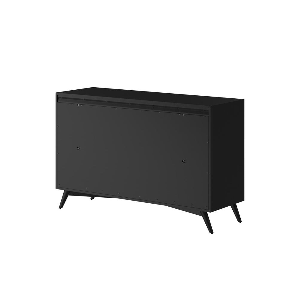 Black Solid Wood Seven Drawer Double Dresser By Homeroots | Dressers | Modishstore - 6