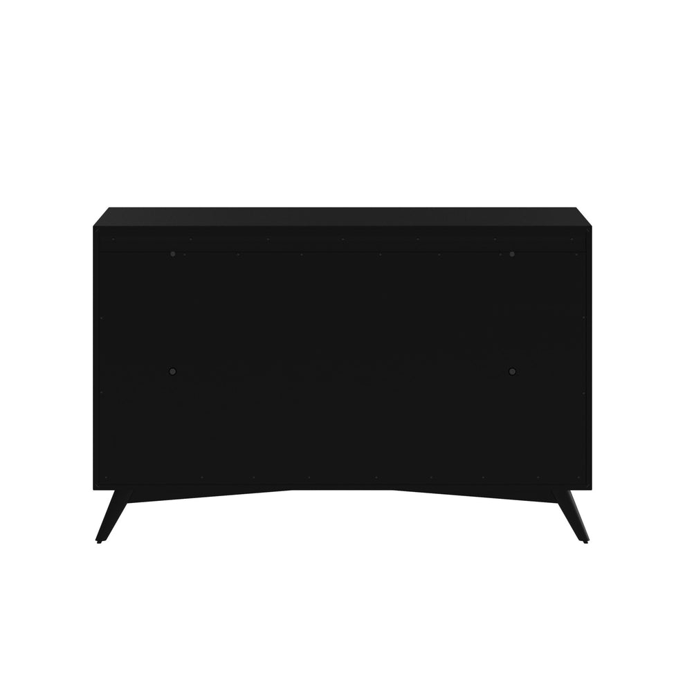 Black Solid Wood Seven Drawer Double Dresser By Homeroots | Dressers | Modishstore - 7