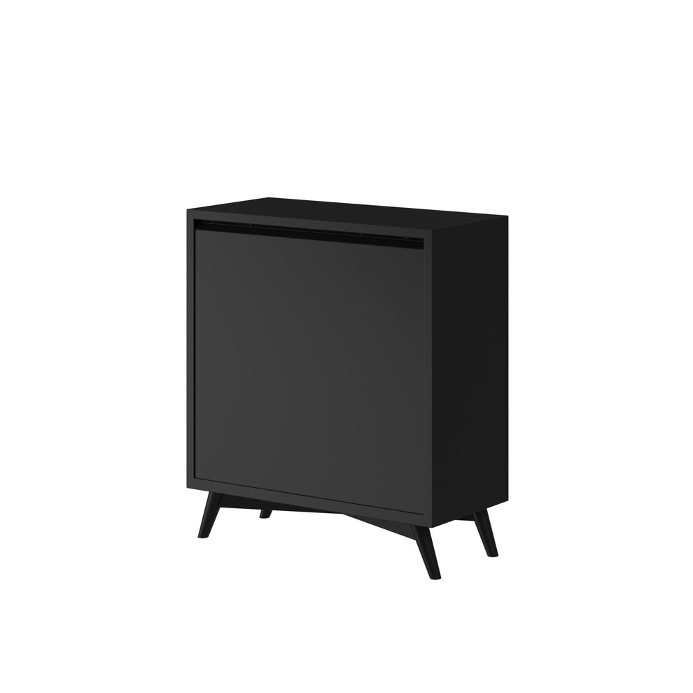 Black Solid Wood Four Drawer Chest By Homeroots | Dressers | Modishstore - 7