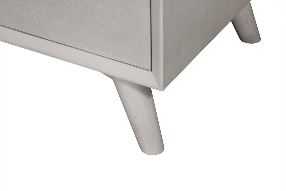 Gray Solid Wood Seven Drawer Double Dresser By Homeroots | Dressers | Modishstore - 4