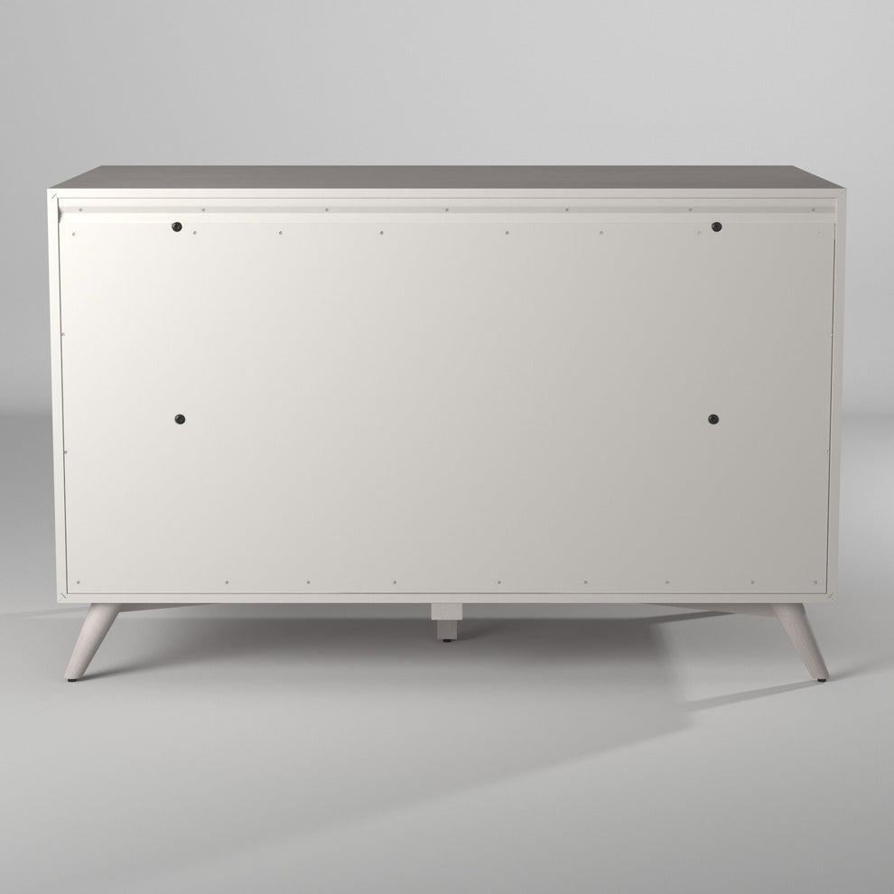 Gray Solid Wood Seven Drawer Double Dresser By Homeroots | Dressers | Modishstore - 6