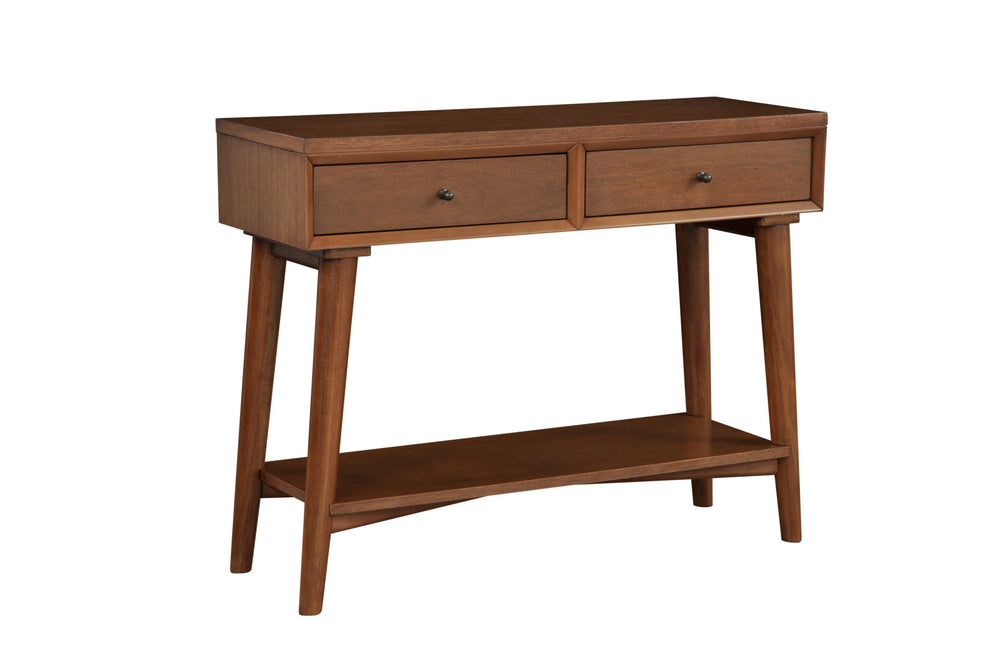 Brown Floor Shelf Console Table With Shelves And Drawers By Homeroots | Console Tables | Modishstore - 5
