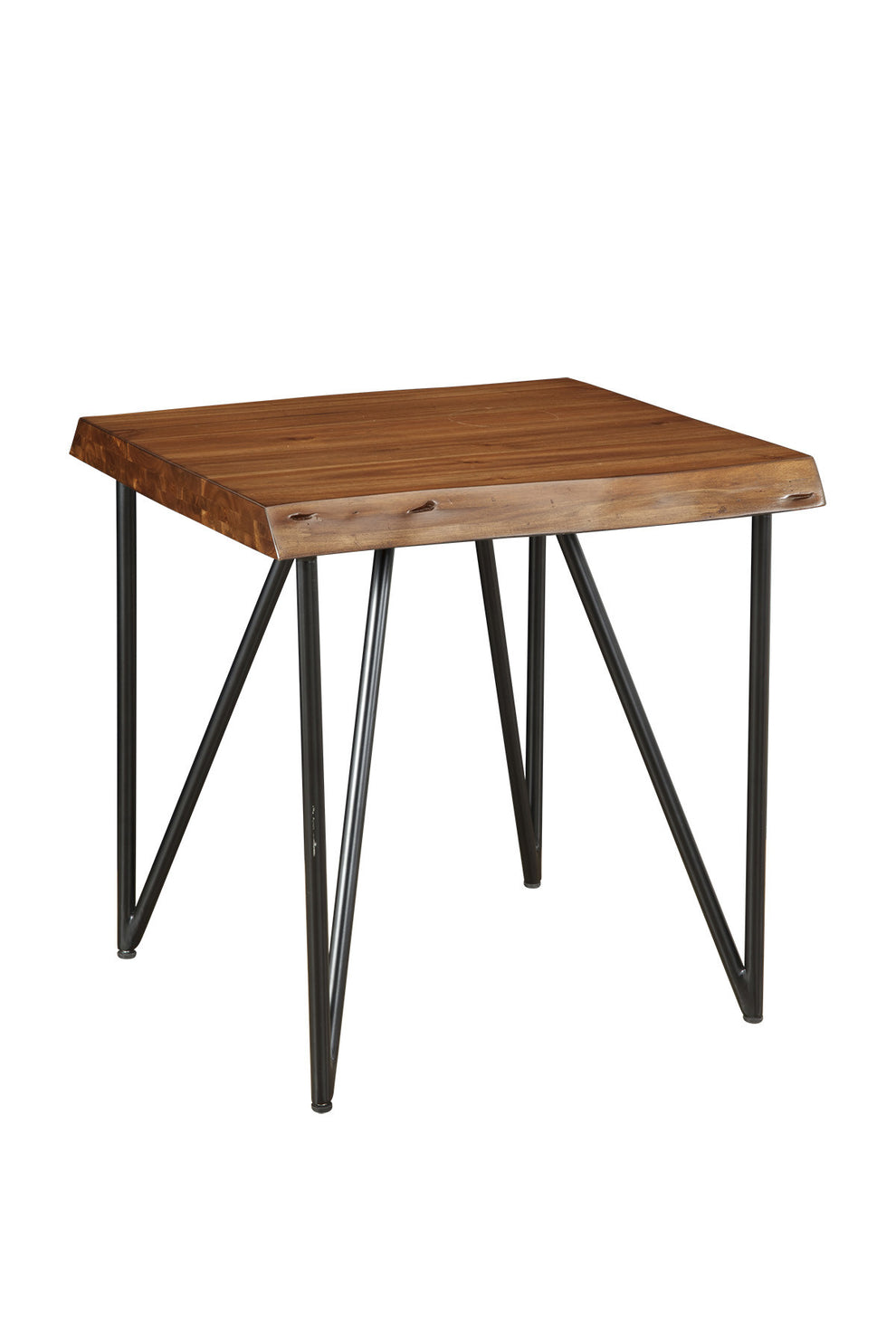 Black And Wood Brown Solid Wood End Table By Homeroots | End Tables | Modishstore - 4