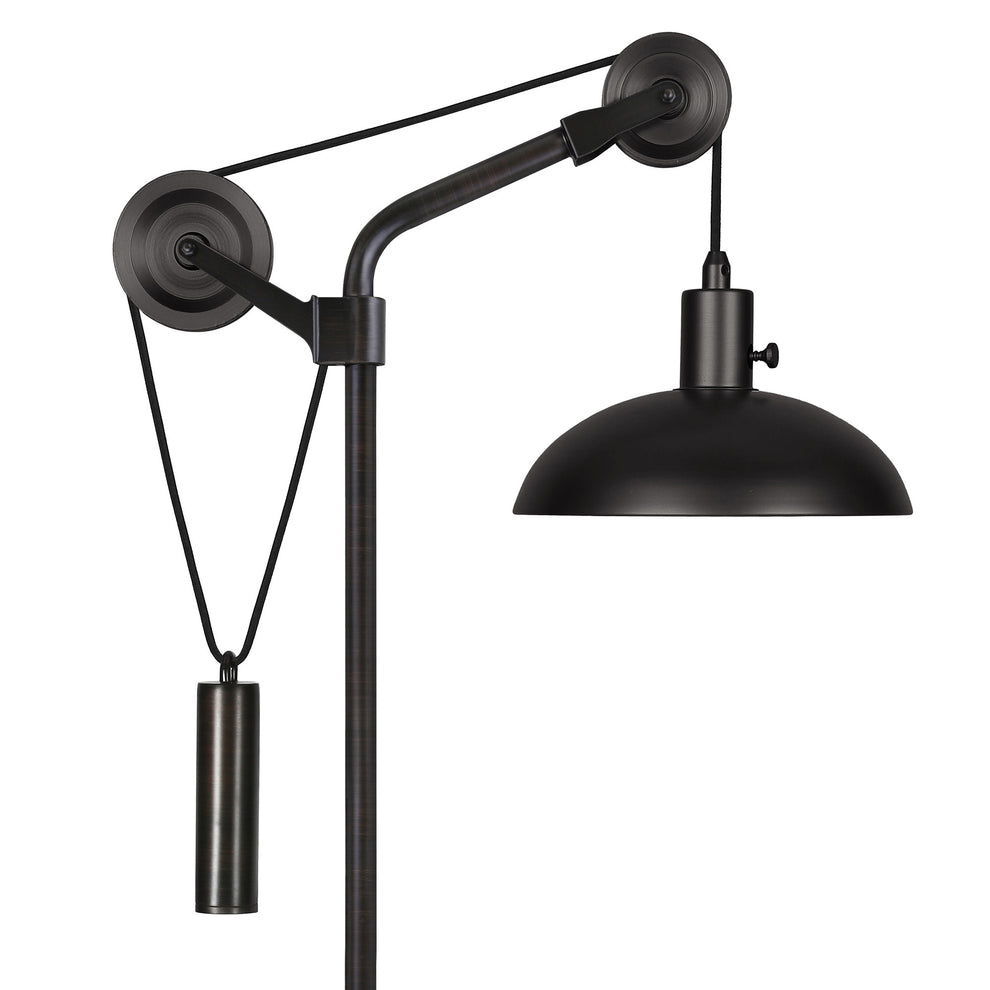 Black Metal Adjustable Desk Table Lamp With Black Dome Shade By Homeroots | Table Lamps | Modishstore - 2