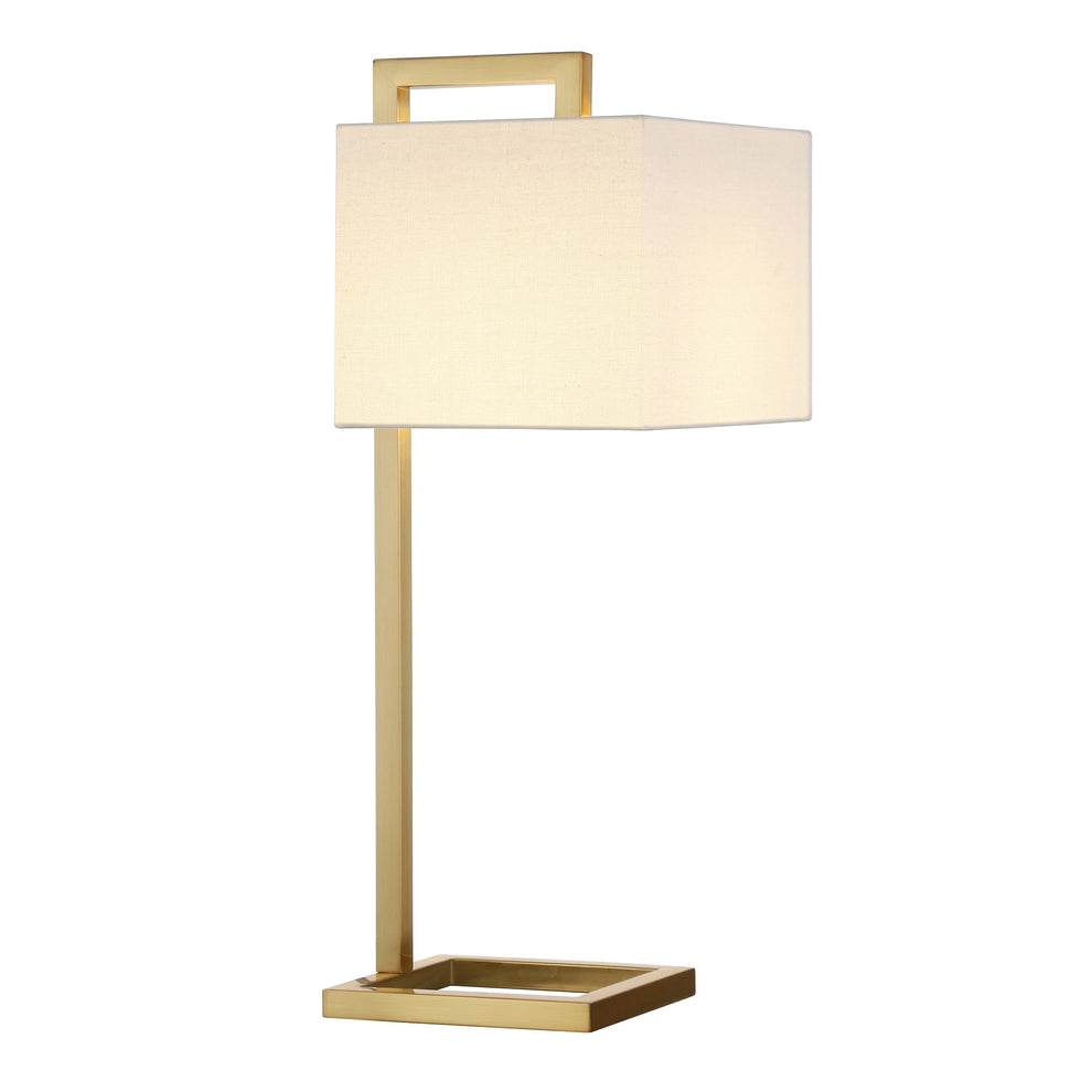 Gold Metal Arched Table Lamp With White Square Shade By Homeroots | Table Lamps | Modishstore - 8