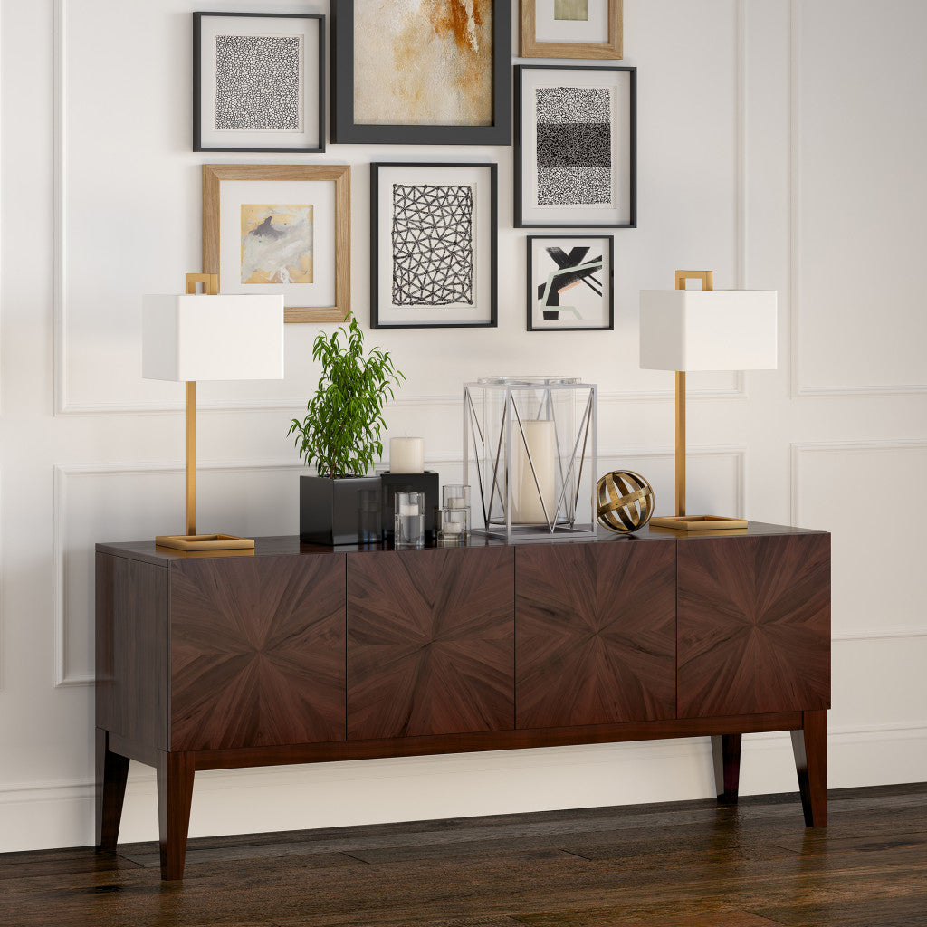 Gold Metal Arched Table Lamp With White Square Shade By Homeroots | Table Lamps | Modishstore - 5