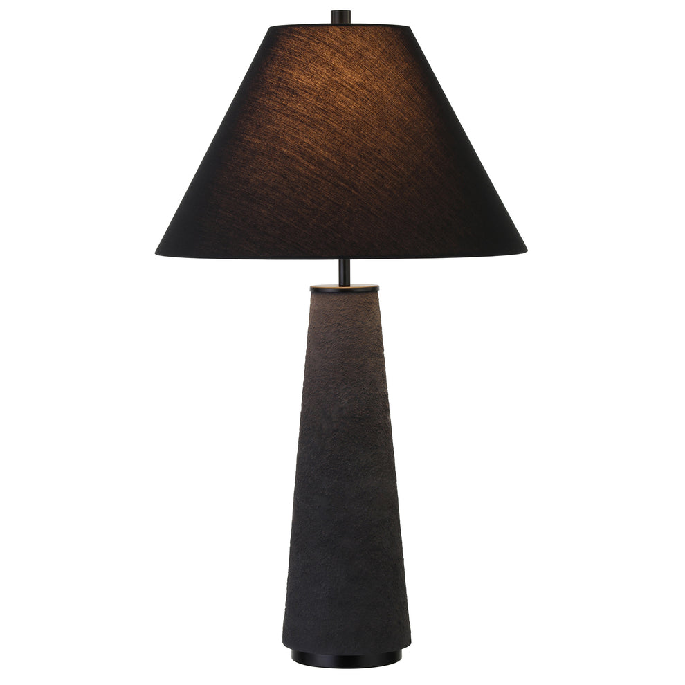Black Ceramic Table Lamp With Black Cone Shade By Homeroots | Table Lamps | Modishstore - 6
