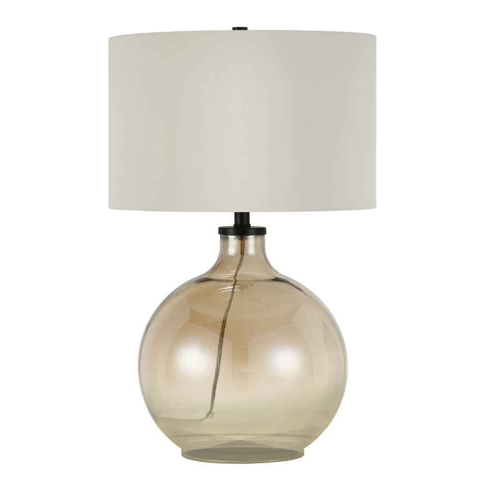 Gold Glass Globe Table Lamp With White Drum Shade By Homeroots | Table Lamps | Modishstore - 7