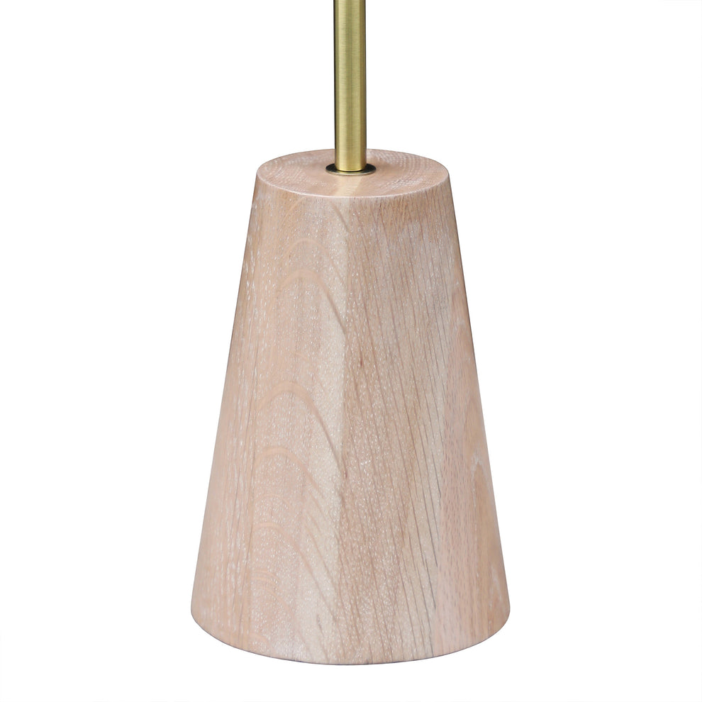 Gold and Brown Metal Table Lamp With White Drum Shade By Homeroots | Table Lamps | Modishstore - 3
