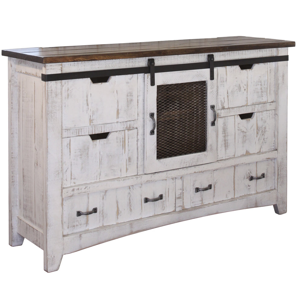 White Solid Wood Six Drawer Triple Dresser By Homeroots | Dressers | Modishstore - 5