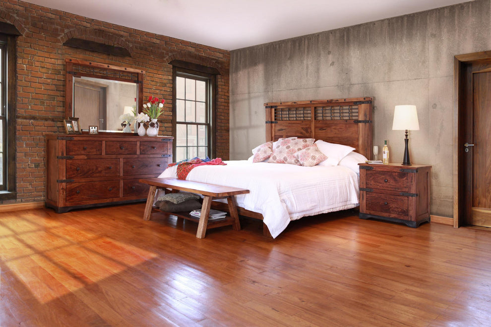 Brown and Black Solid Wood Seven Drawer Triple Dresser By Homeroots | Dressers | Modishstore - 4