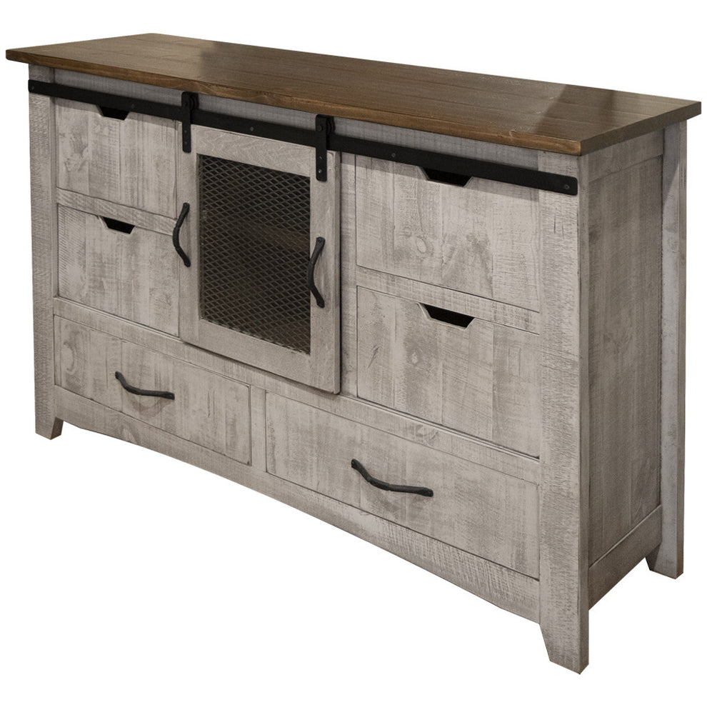 Brown Solid Wood Six Drawer Triple Dresser By Homeroots | Dressers | Modishstore - 4