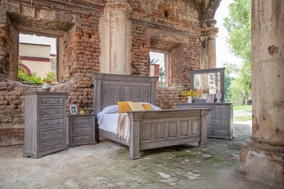 Gray Solid Wood Six Drawer Triple Dresser By Homeroots | Dressers | Modishstore - 3