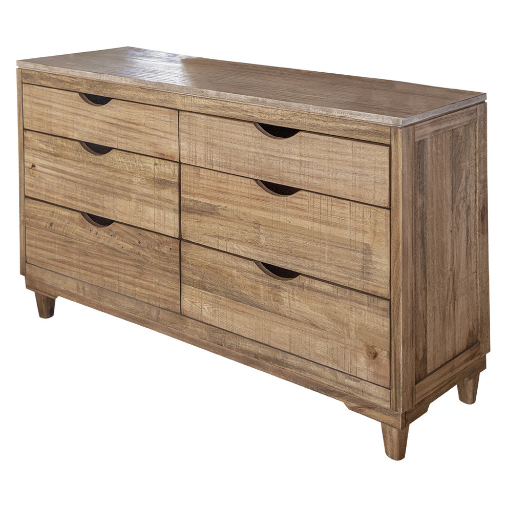 Gray Solid Wood Seven Drawer Triple Dresser By Homeroots | Dressers | Modishstore - 4