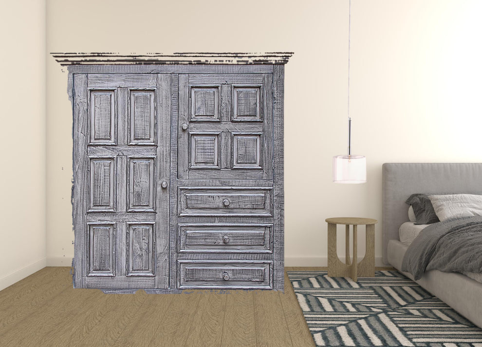 Gray Solid Wood Three Drawer Gentlemans Chest By Homeroots | Dressers | Modishstore - 2