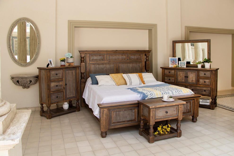 Brown Solid Wood Three Drawer Chest By Homeroots | Dressers | Modishstore - 3
