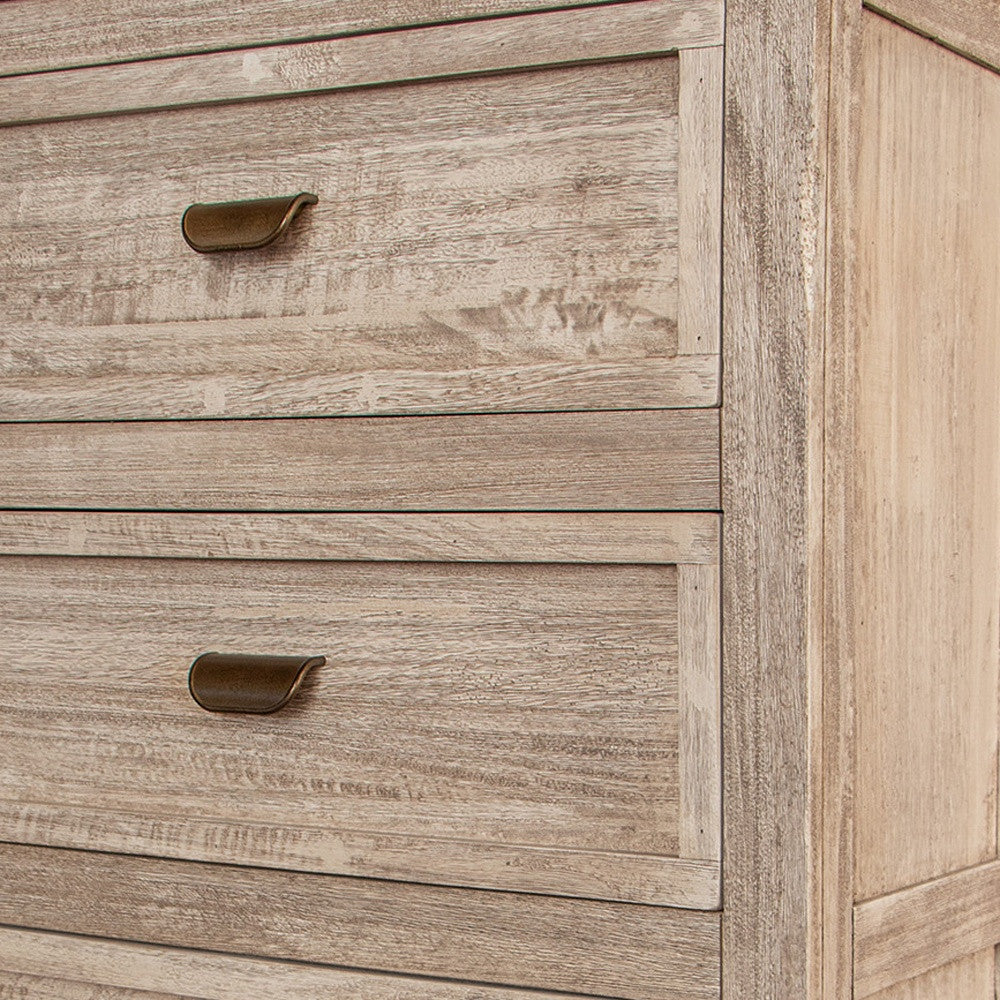 Cream Solid Wood Four Drawer Chest - Thumbnail 4