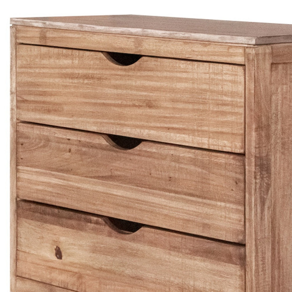 Natural Solid Wood Three Drawer Chest By Homeroots | Dressers | Modishstore - 2