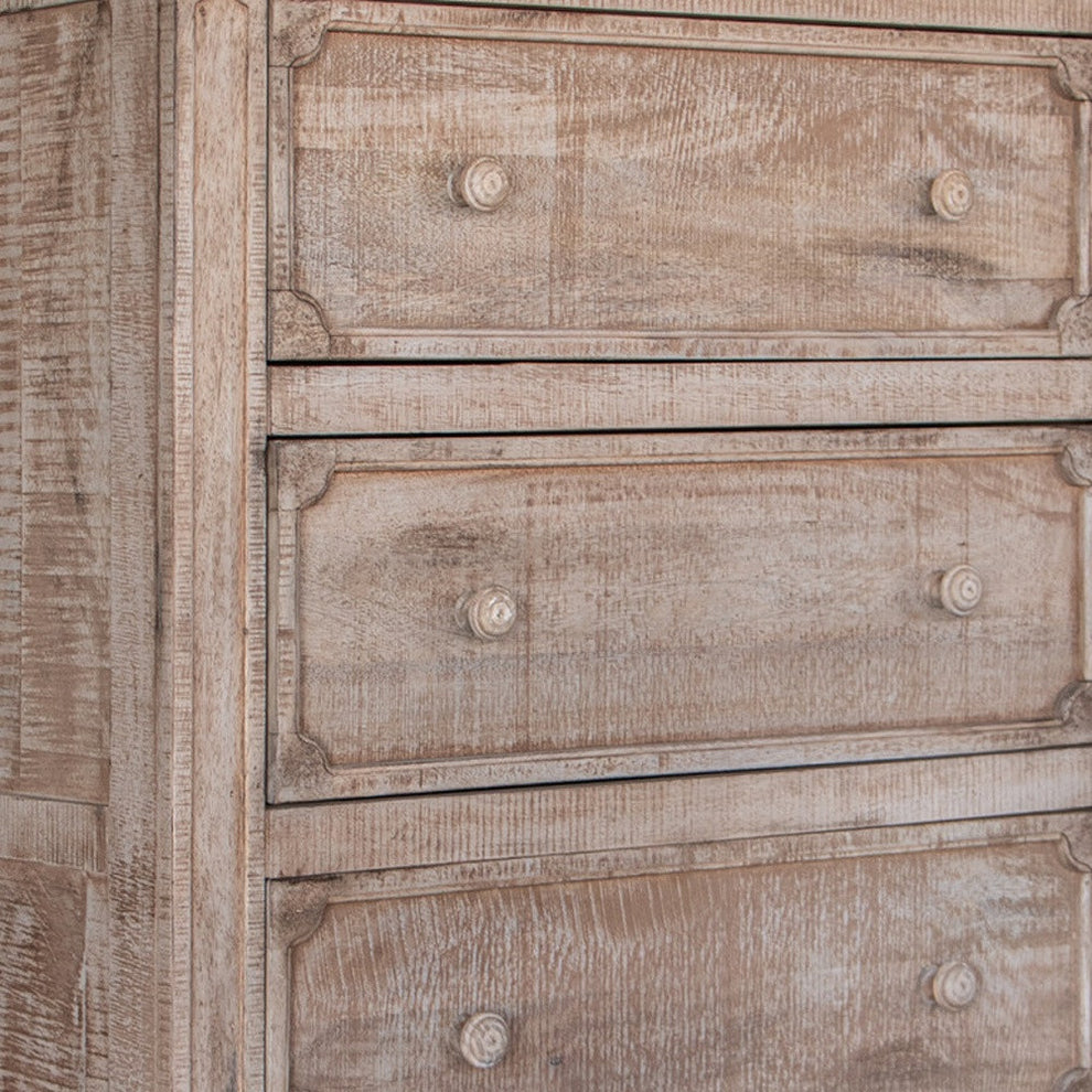 Natural Solid Wood Four Drawer Chest By Homeroots | Dressers | Modishstore - 2