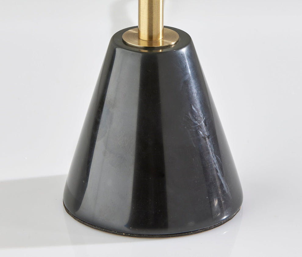 Black and Gold Marble and Metal Table Lamp With Beige Drum Shade By Homeroots | Table Lamps | Modishstore - 7