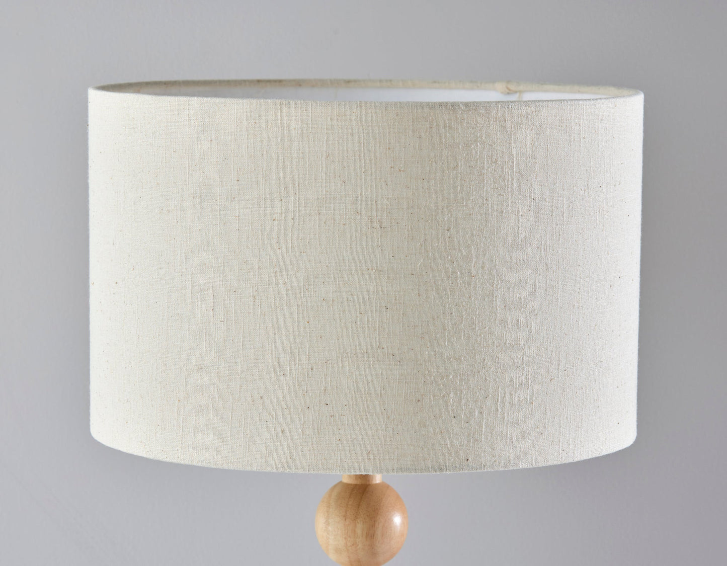 Brown Solid Wood Candlestick Table Lamp With Off White Drum Shade By Homeroots | Table Lamps | Modishstore - 5