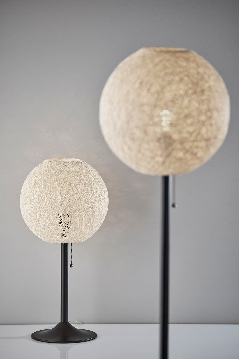 Antiqued Bronze Metal Candlestick Table Lamp With Off White Globe Shade By Homeroots | Table Lamps | Modishstore - 6