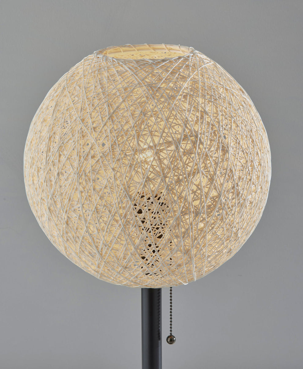 Antiqued Bronze Metal Candlestick Table Lamp With Off White Globe Shade By Homeroots | Table Lamps | Modishstore - 8